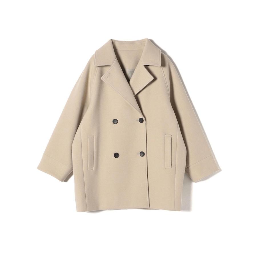 SHIPS Colors:〈手洗い可能〉ジャージーメルトン ピーコート◇ 予約