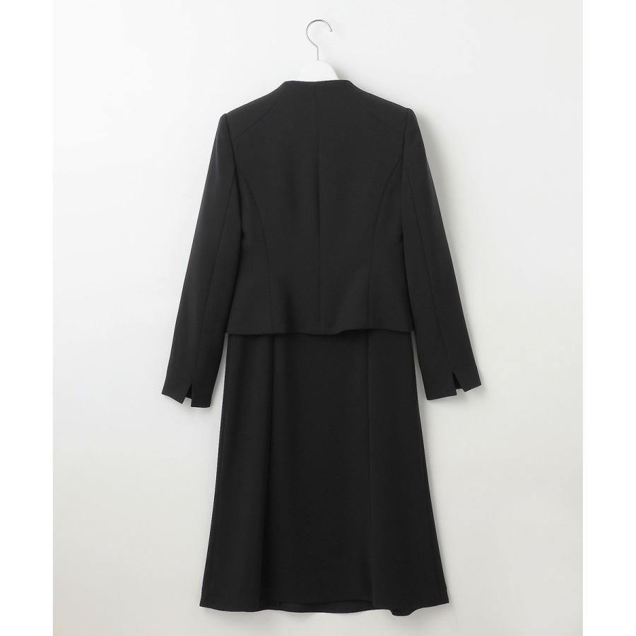 【ストレッチ/前開きワンピース】平二重 ジャケット+ワンピースの画像