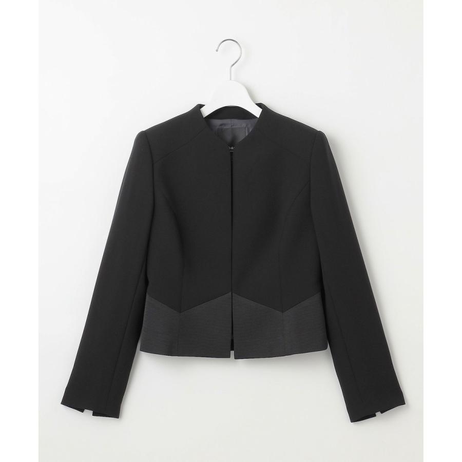 【ストレッチ/前開きワンピース】平二重 ジャケット+ワンピースの画像