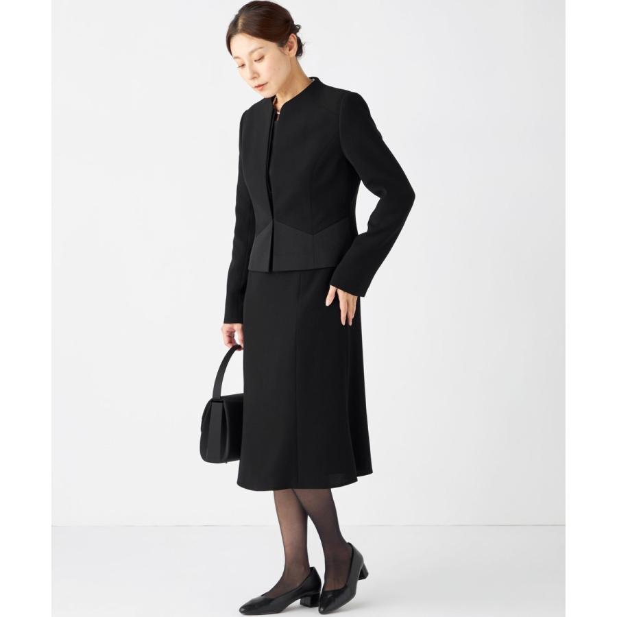【ストレッチ/前開きワンピース】平二重 ジャケット+ワンピースの画像