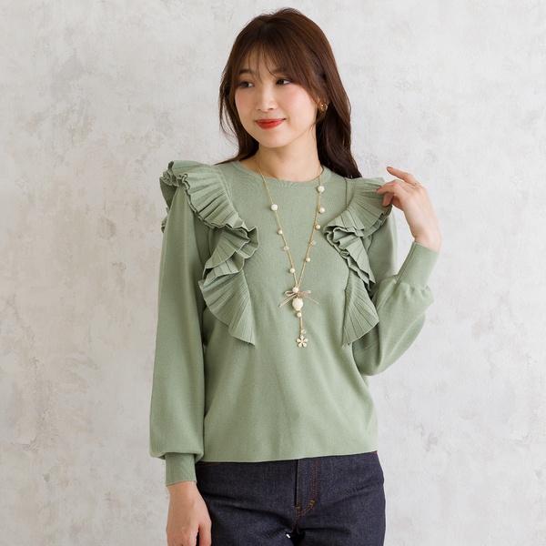 pipi　ローズティアラ　新品　ダブルフリルニット　46 Rose Tiara（ローズティアラ） ラッフルフリルニット : マルイ(丸井