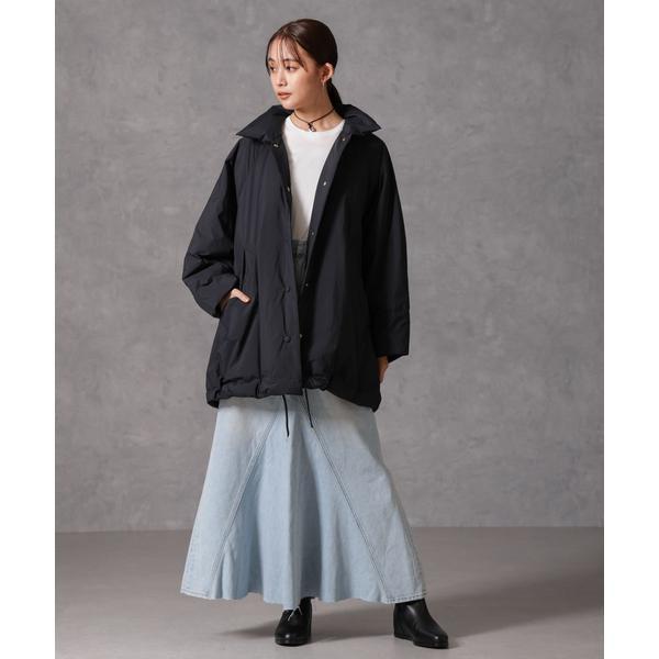 「西川ダウン(R)」ミドル丈バックタックコート