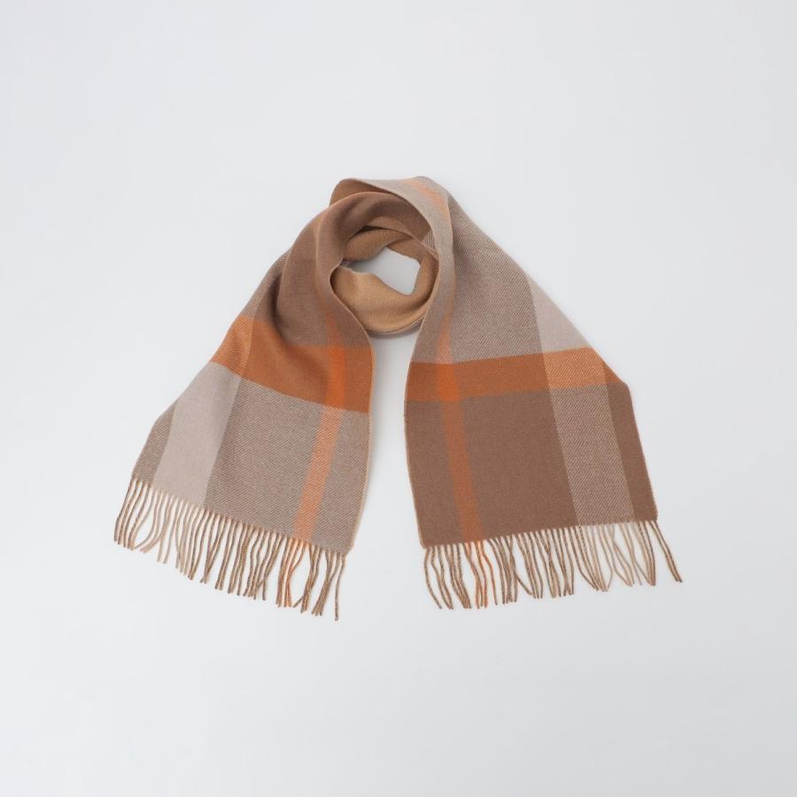 SHIPS（シップス） SHIPS: チェック カシミヤ ダブルフェイス マフラー