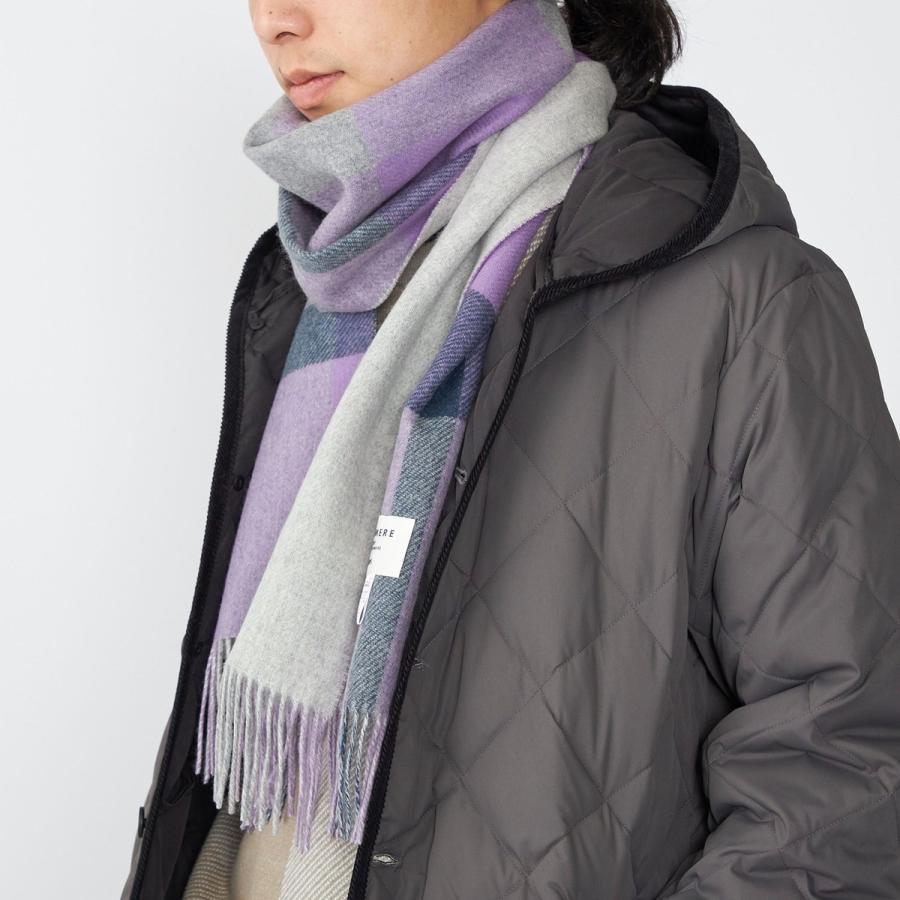 SHIPS（シップス） SHIPS: チェック カシミヤ ダブルフェイス マフラー