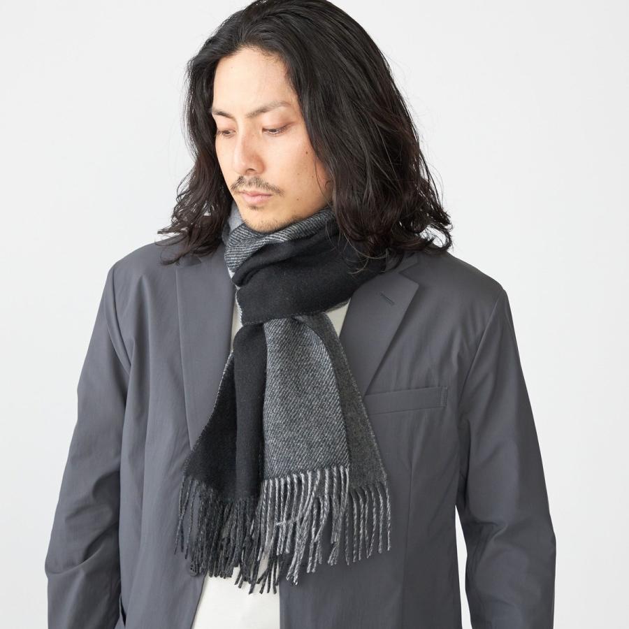 SHIPS シップス パネル カシミヤ ダブルフェイス マフラー SHIPS: パネル カシミヤ ダブルフェイス マフラー｜ SHIPS 公式