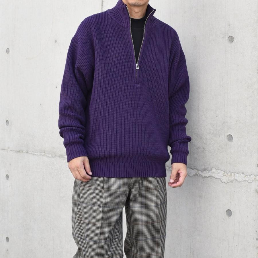 SHIPS any any:〈手洗い可能〉ハーフジップ 畦編み ドライバーズ 