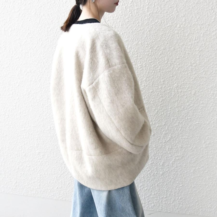 本日削除しますSHIPS any ウールミックスシャギーノーカラーコクーンコート SHIPS｜《一部追加予約》SHIPS any: シャギー ノーカラー コクーン
