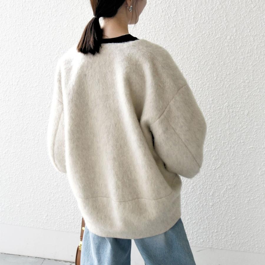 SHIPS any 《一部追加予約》SHIPS any: シャギー ノーカラー コクーン