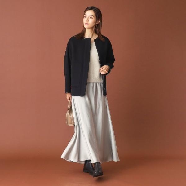 美品　DRESSTERIOR レザーパイピングブルゾン DRESSTERIOR 【ウール混】レザー調パイピングブルゾン : マルイ