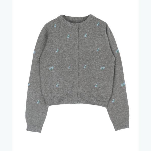 未使用品  ALPACA 高級ハンドニット カーディガン 花柄 M 黒 セール】花柄ニット カーディガン（ニット/セーター）｜DIAVEL