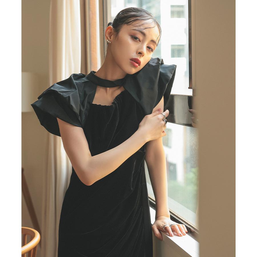 DONOBAN 【ANDRESD】drape velour dress : マルイ(丸井)Yahoo!店