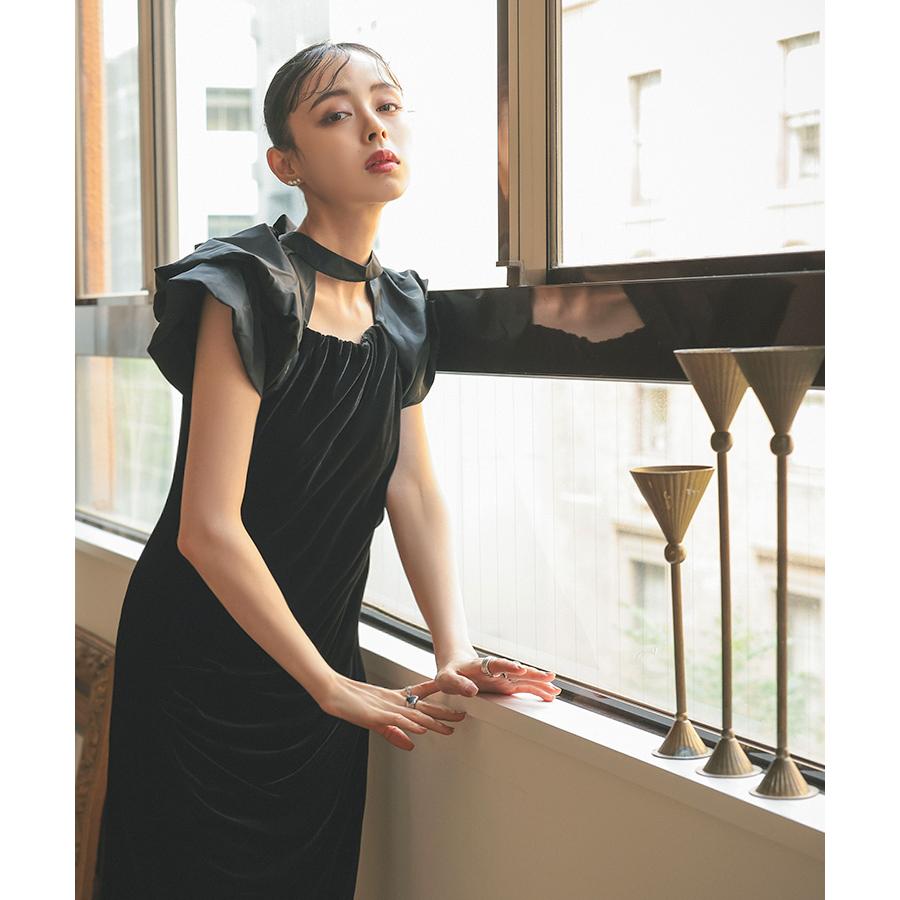 DONOBAN 【ANDRESD】drape velour dress : マルイ(丸井)Yahoo!店