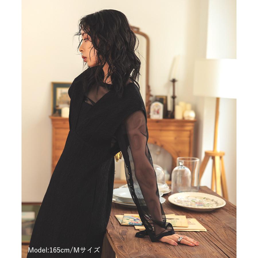 まる ANDRESD 【 V line jacquard dress 】 V line jacquard dress | ANDRESD