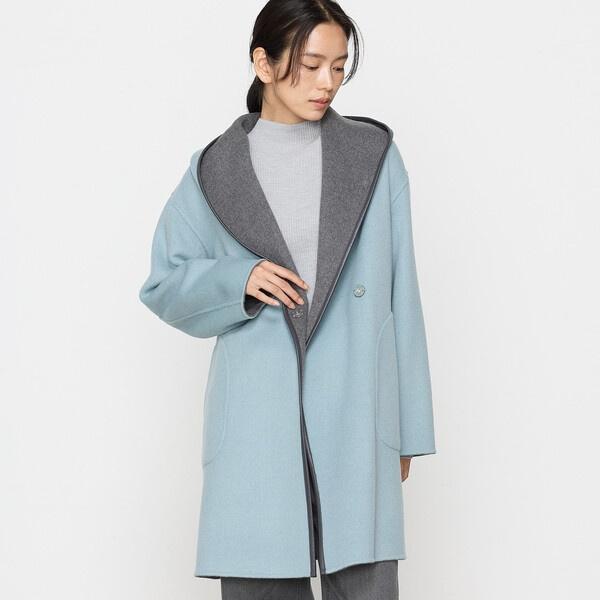 K．T キヨコ タカセ（K．T KIYOKO TAKASE）/ロイヤルジーロンビーバーダブルフェイス リバーシブルコート K.T KIYOKO TAKASE（K.T キヨコ タカセ） 〔 TALLサイズ 〕 ロイヤル