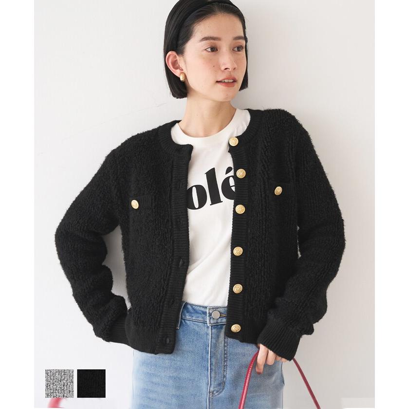 coca（コカ） ループ編み 金ボタンニット ジャケット 全2色 : マルイ