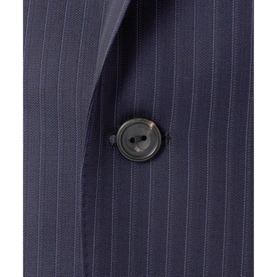 【Loro Piana Fabric】365 通年スーツ(ネイビー×ストライプ)の画像
