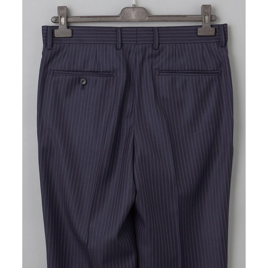 【Loro Piana Fabric】365 通年スーツ(ネイビー×ストライプ)の画像
