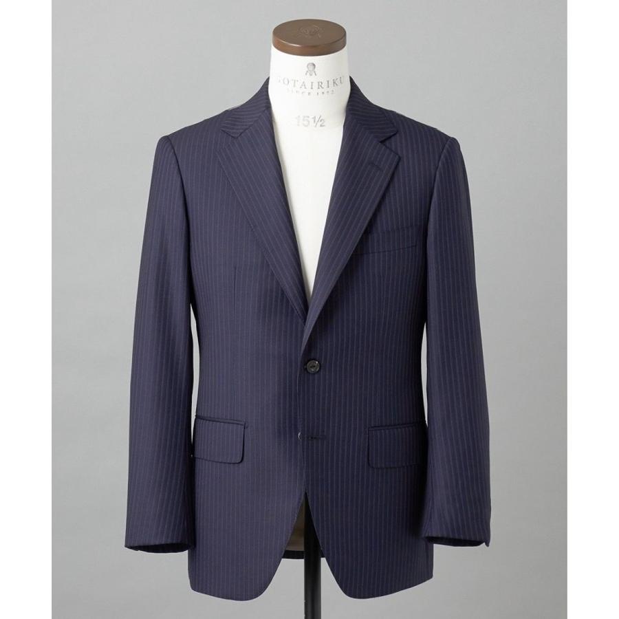 【Loro Piana Fabric】365 通年スーツ(ネイビー×ストライプ)の画像