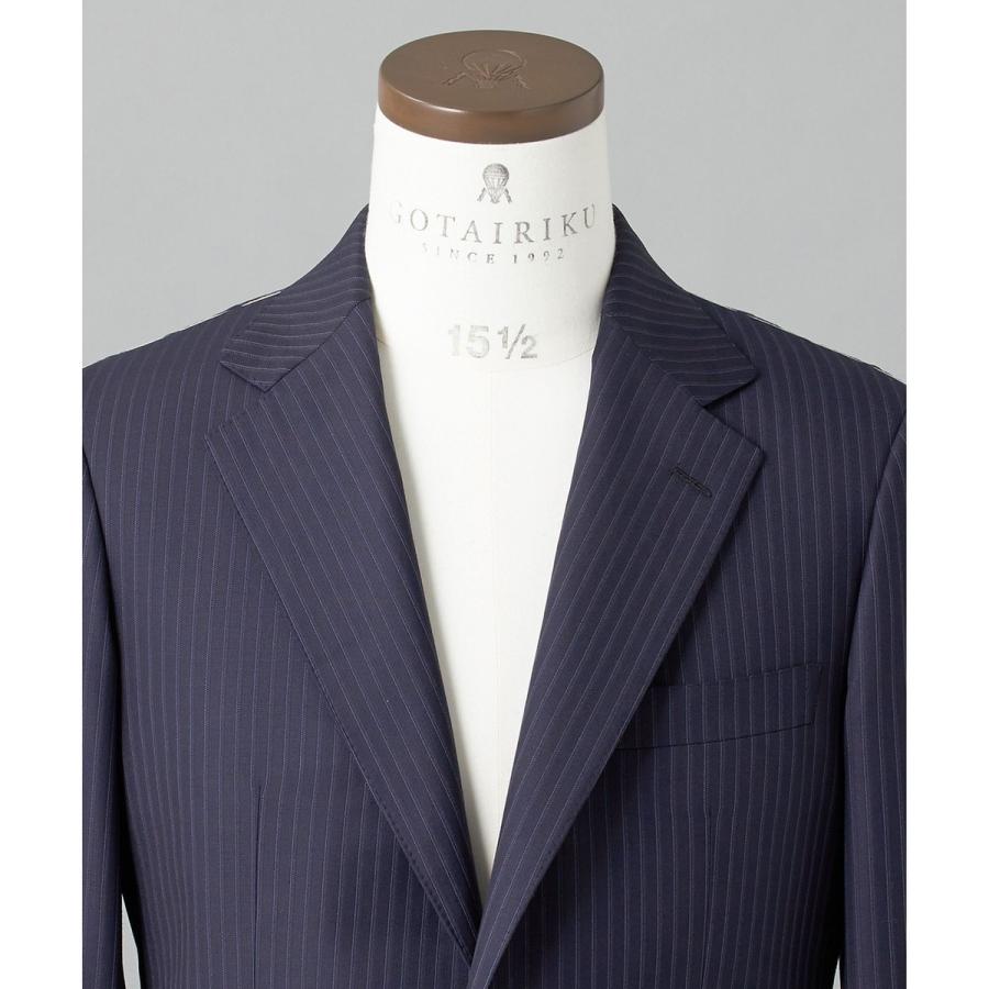 【Loro Piana Fabric】365 通年スーツ(ネイビー×ストライプ)の画像