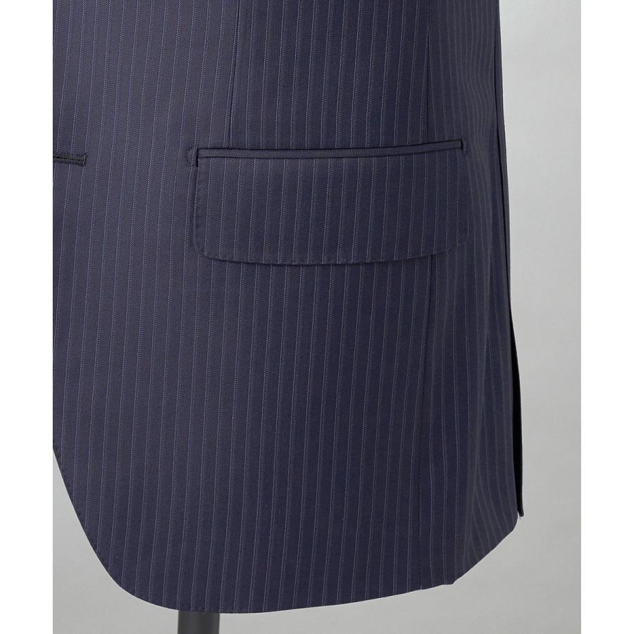 【Loro Piana Fabric】365 通年スーツ(ネイビー×ストライプ)の画像