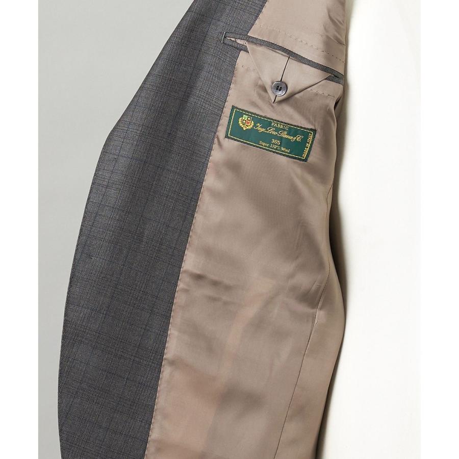 【Loro Piana Fabric】365 通年スーツ(グレーー×格子)の画像