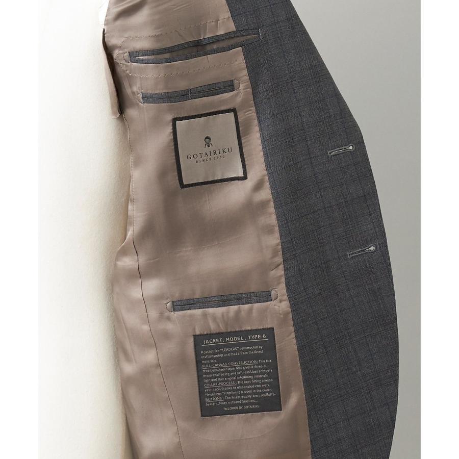 【Loro Piana Fabric】365 通年スーツ(グレーー×格子)の画像