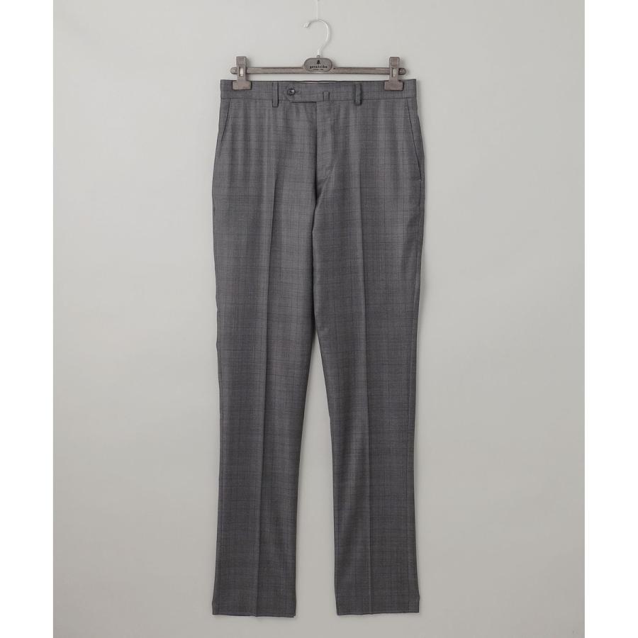 【Loro Piana Fabric】365 通年スーツ(グレーー×格子)の画像
