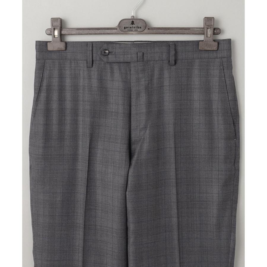 【Loro Piana Fabric】365 通年スーツ(グレーー×格子)の画像