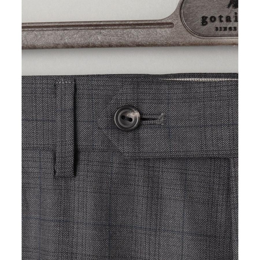 【Loro Piana Fabric】365 通年スーツ(グレーー×格子)の画像