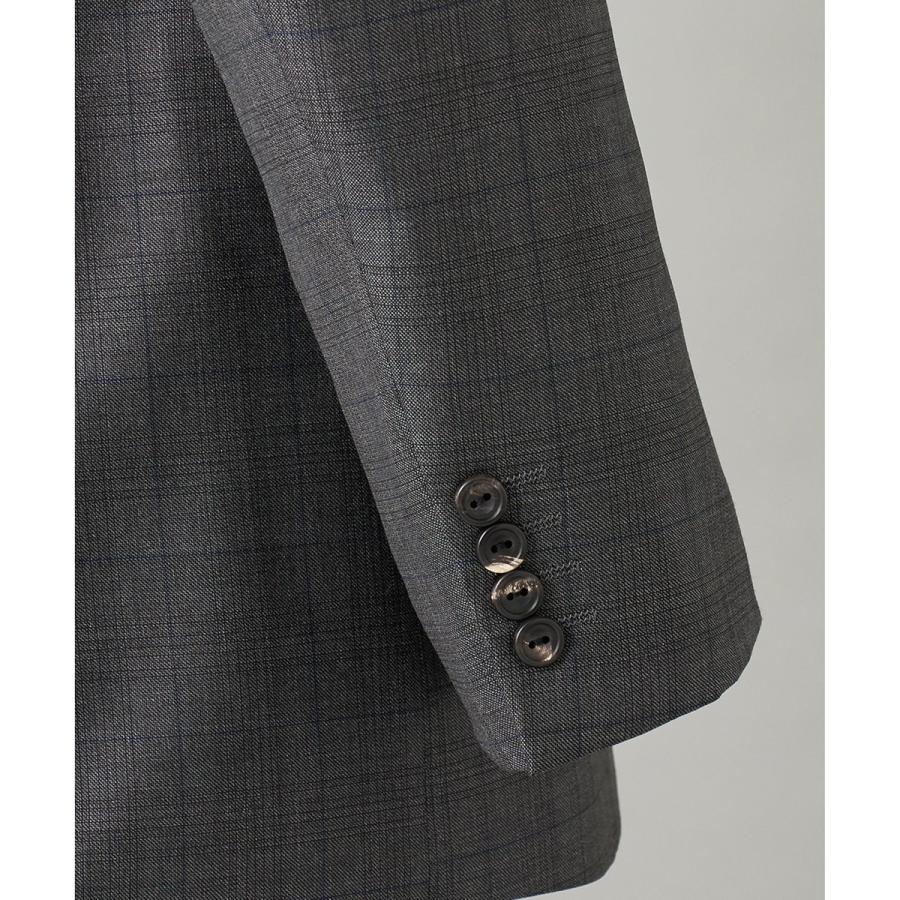 【Loro Piana Fabric】365 通年スーツ(グレーー×格子)の画像