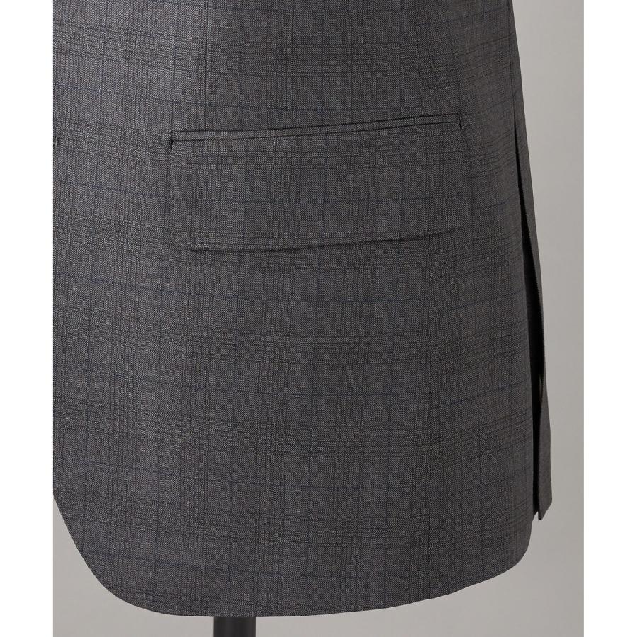 【Loro Piana Fabric】365 通年スーツ(グレーー×格子)の画像