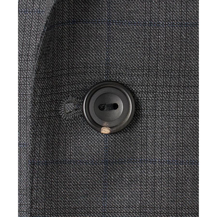 【Loro Piana Fabric】365 通年スーツ(グレーー×格子)の画像