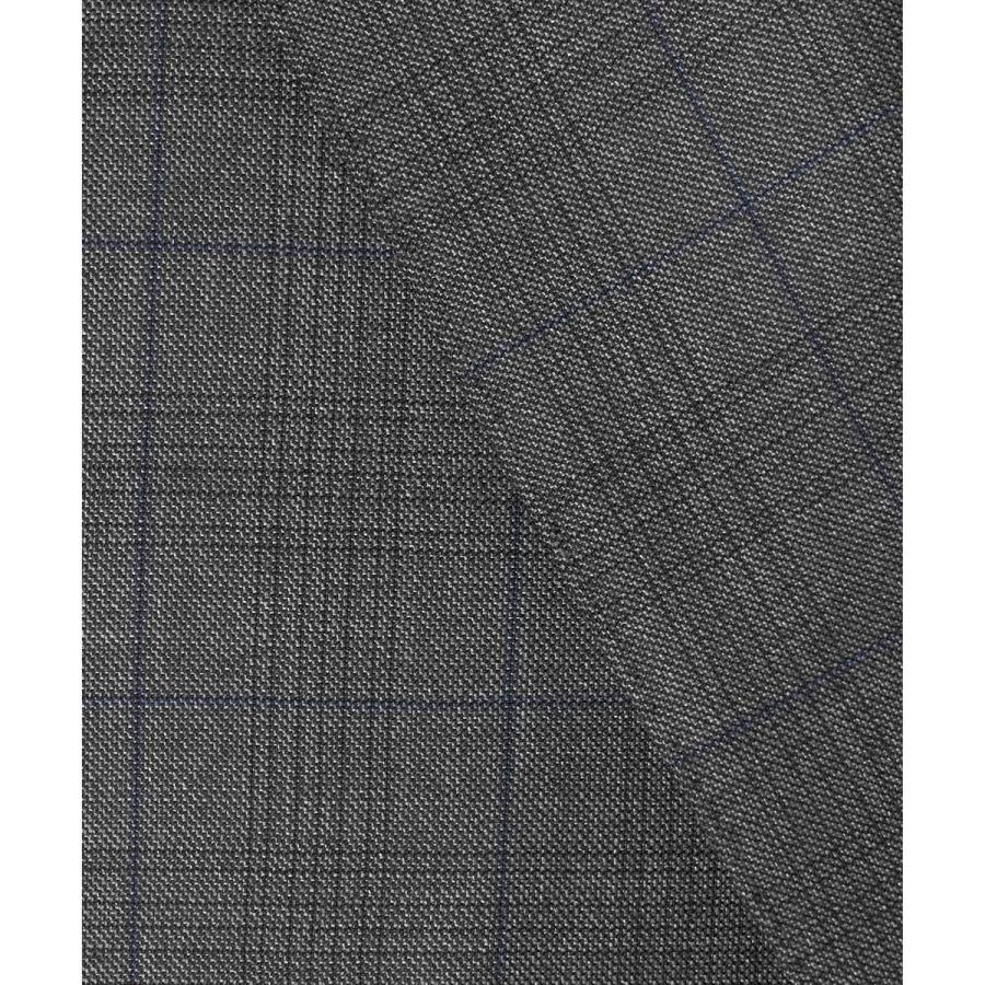 【Loro Piana Fabric】365 通年スーツ(グレーー×格子)の画像