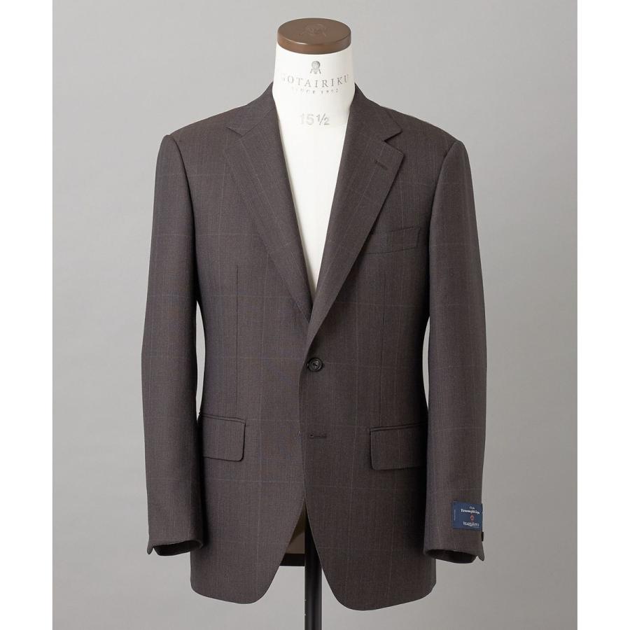 【ZEGNA/ゼニア】ISLANDFLEECE/アイランドフリース 3ピーススーツ（ブラウン×格子）の画像
