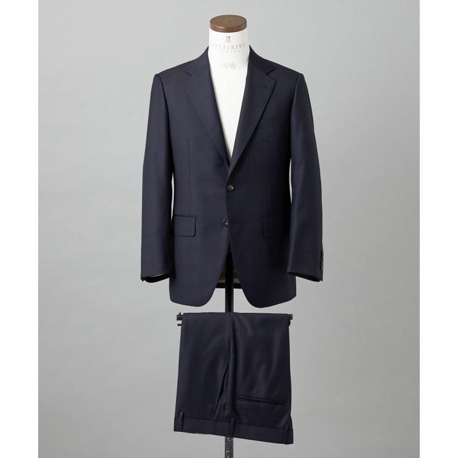 【Loro Piana Fabric】365 通年スーツ(ネイビー×格子)の画像