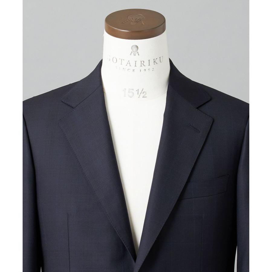 【Loro Piana Fabric】365 通年スーツ(ネイビー×格子)の画像