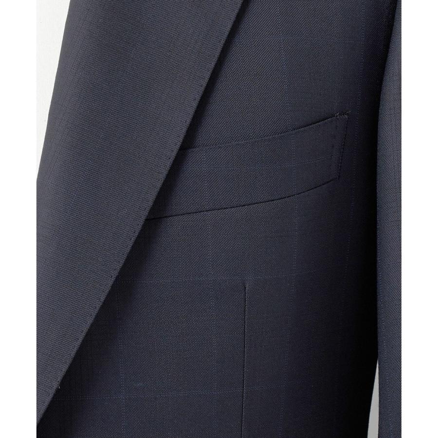 【Loro Piana Fabric】365 通年スーツ(ネイビー×格子)の画像