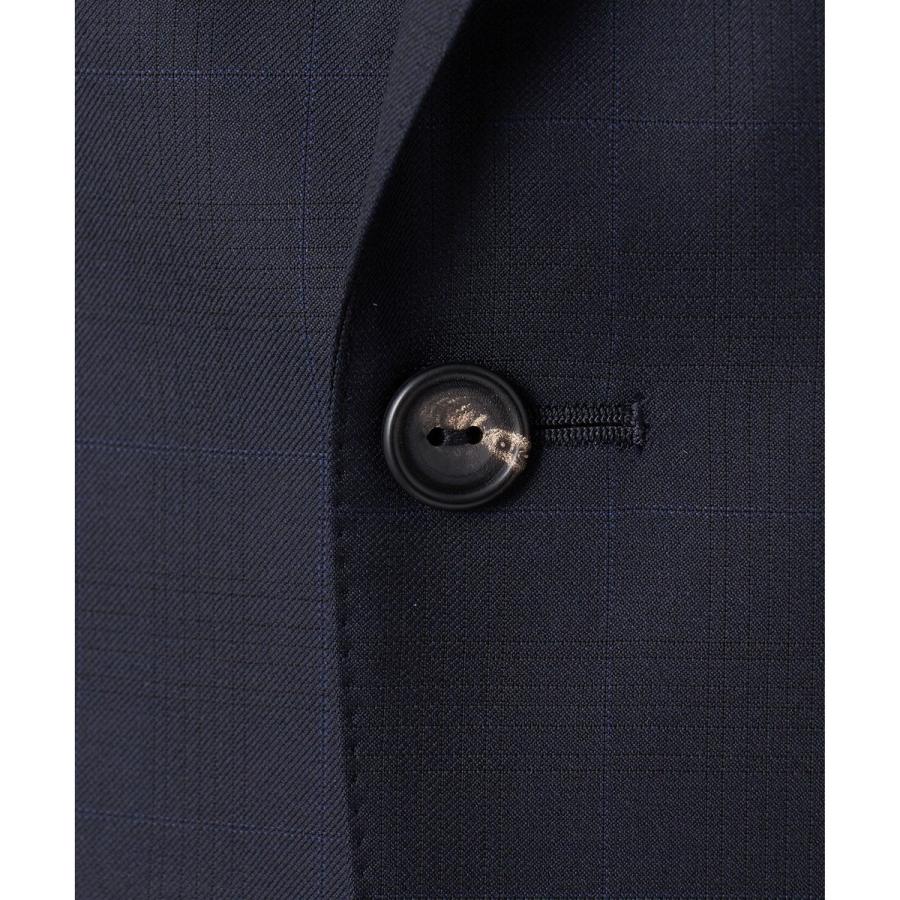 【Loro Piana Fabric】365 通年スーツ(ネイビー×格子)の画像