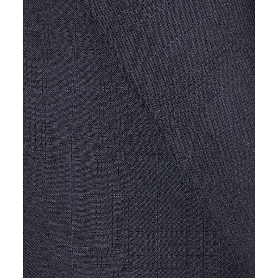 【Loro Piana Fabric】365 通年スーツ(ネイビー×格子)の画像