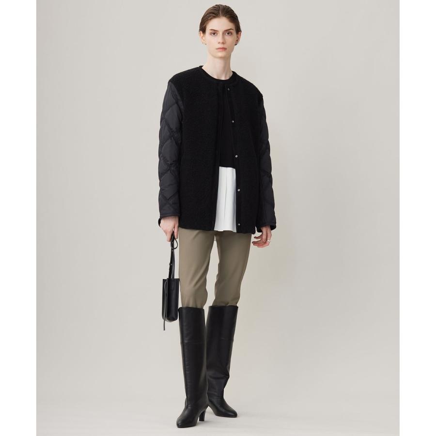 リバーシブル着用可能】 ラミネートパイルキルト ミドル丈コート ICB 【リバーシブル着用可能】 ラミネートパイルキルト ミドル丈