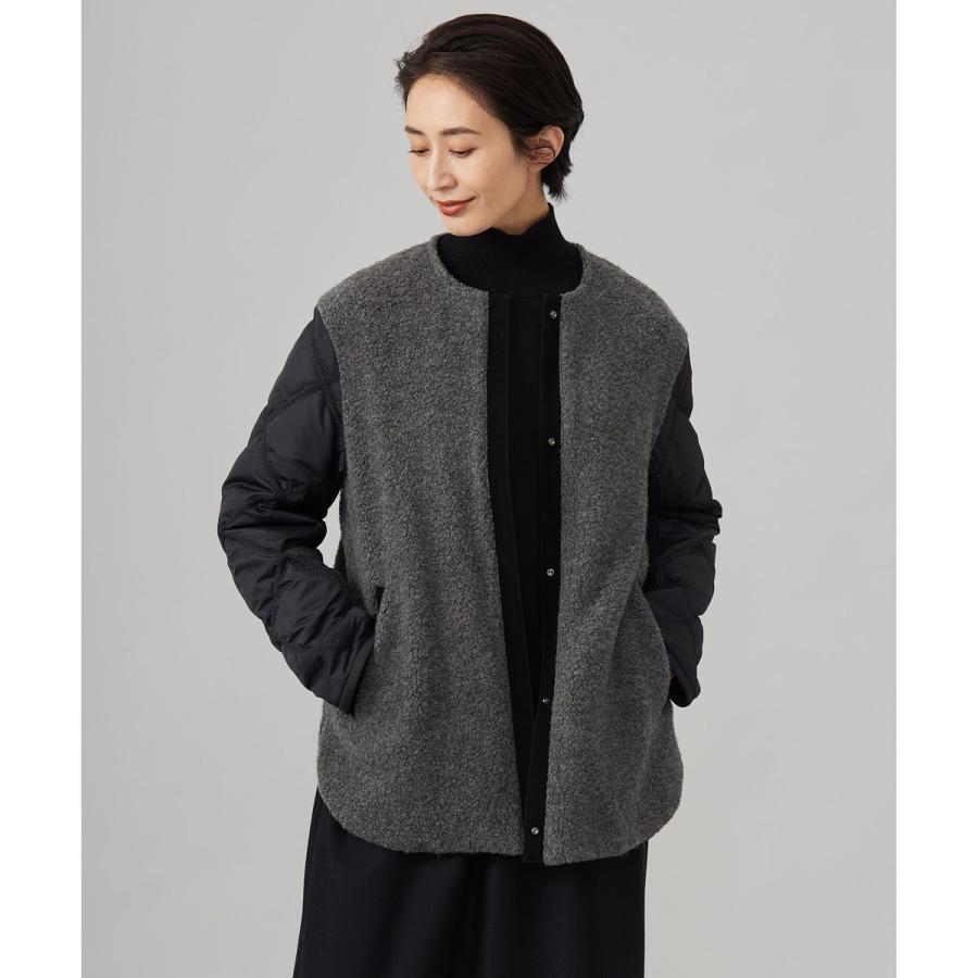 ICB 【リバーシブル着用可能】 ラミネートパイルキルト ミドル丈