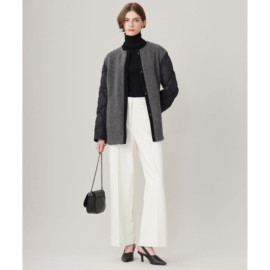 リバーシブル着用可能】 ラミネートパイルキルト ミドル丈コート ICB 【リバーシブル着用可能】 ラミネートパイルキルト ミドル丈