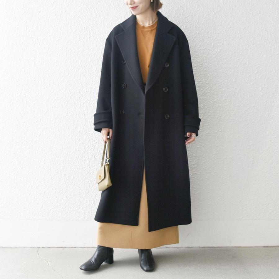 SHIPS any ノンミュールジングウール ロングテーラード コート 24AW SHIPS any any: ノンミュールジングウール ロング テーラード コート
