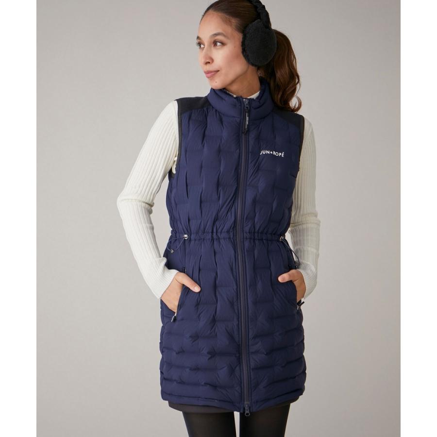 撥水】ストレッチナイロン ダウンワンピース