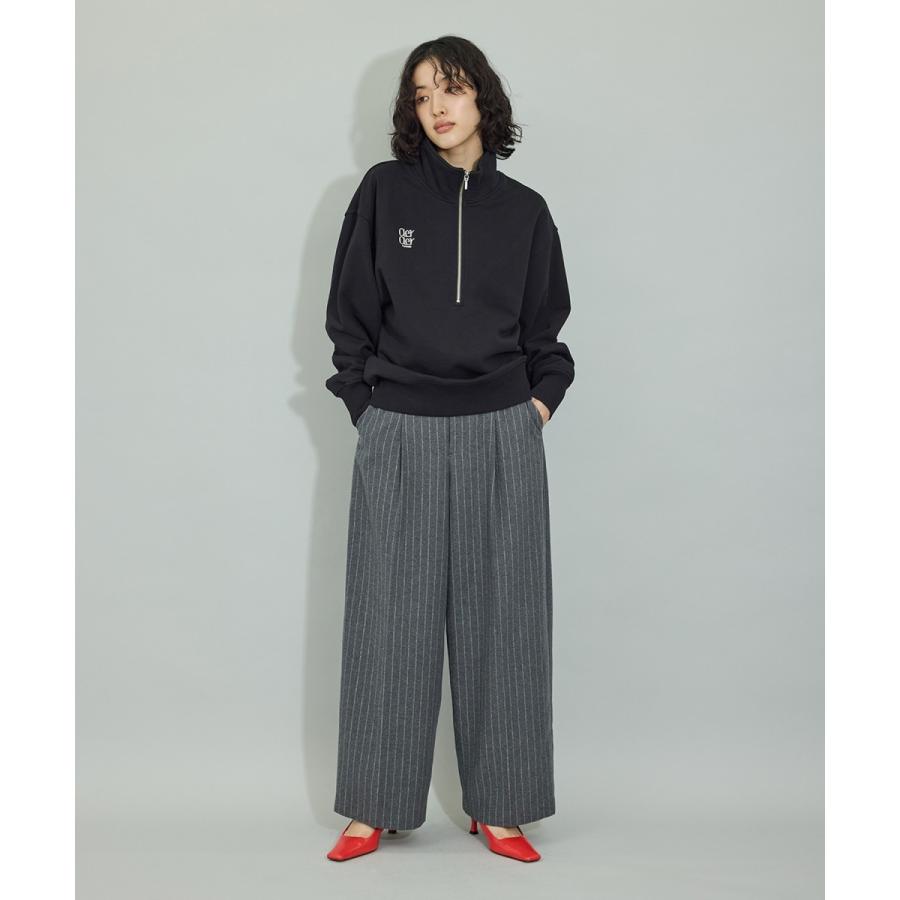 ADAM ET ROPE' FEMME ハーフジップススウェット　アダムエロペ ADAM ET ROPE'（アダムエロペ） 【WEB限定・サステナブル・洗える