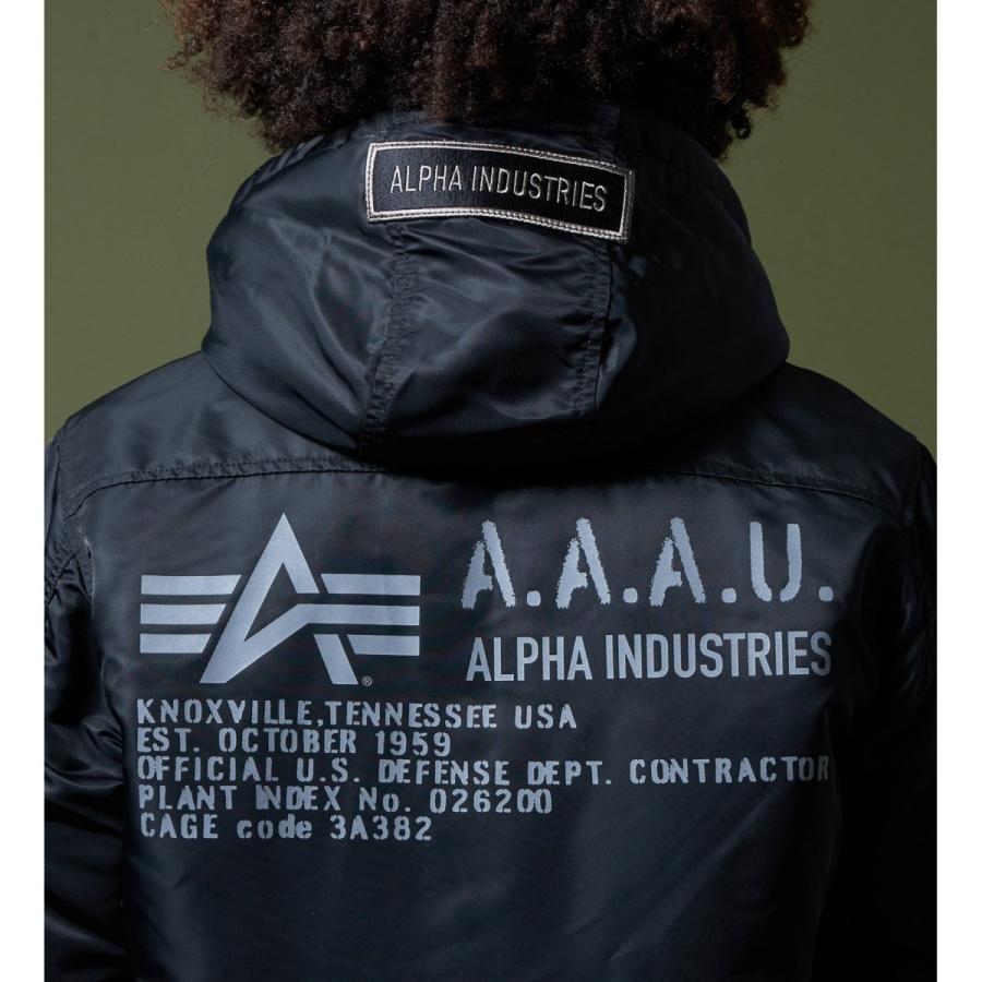 Alpha Industries フーデッドリブジャケット カスタムAAAU Alpha Industries フーデッドリブジャケット カスタムAAAU