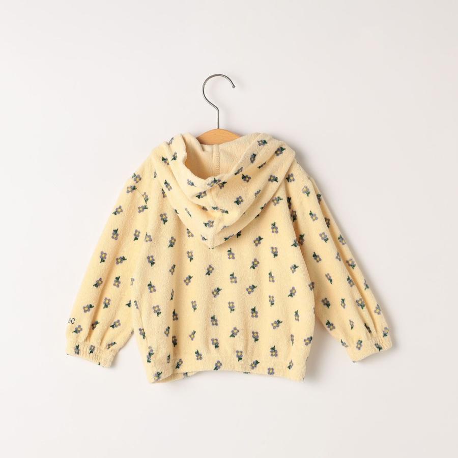 BOBO CHOSES:80〜90cm / PANSY FLOWER ZIP SWEATSHIRTの画像