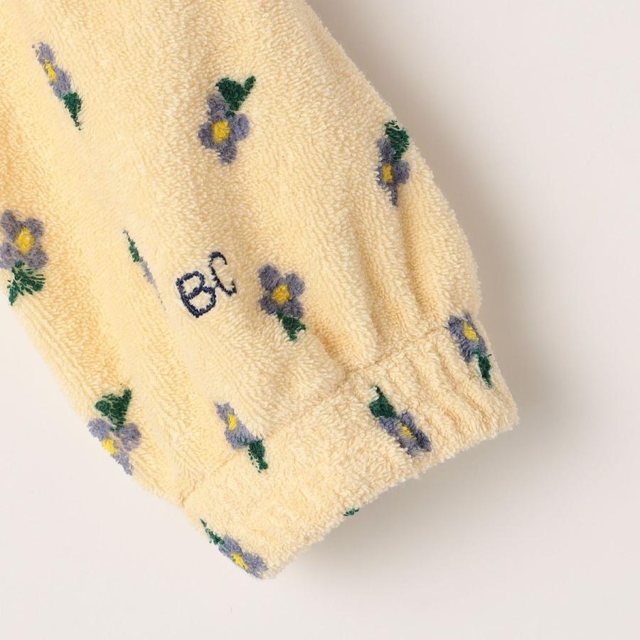 BOBO CHOSES:80〜90cm / PANSY FLOWER ZIP SWEATSHIRTの画像