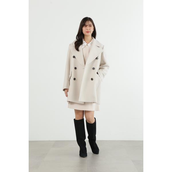 ◇メルトンAラインミドルコート ROPE 2way ノーカラー メルトン A