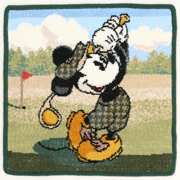 Disney（ディズニー） シェニール織タオルハンカチ「ミッキーゴルフ